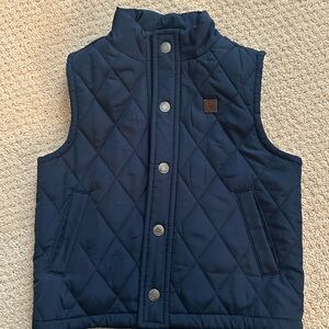 Kids Quilted Navy Vest